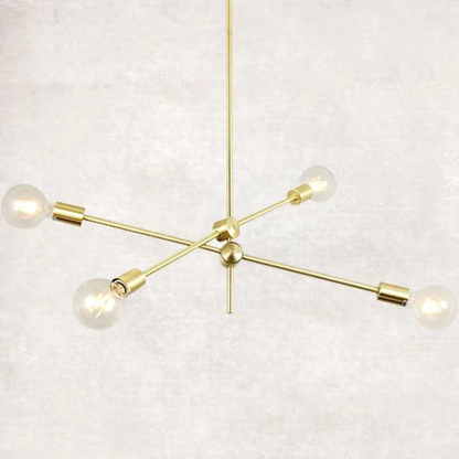 Lustre LED Élise Sputnik Moderne Or Noir Plafonnier Mid-Century