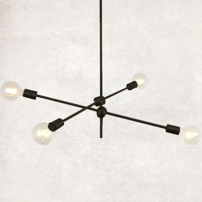 Lustre LED Élise Sputnik Moderne Or Noir Plafonnier Mid-Century