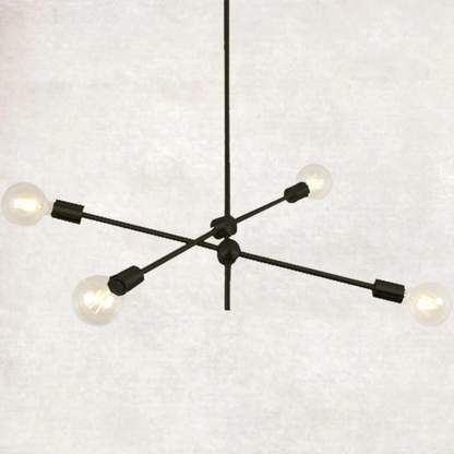 Lustre LED Élise Sputnik Moderne Or Noir Plafonnier Mid-Century