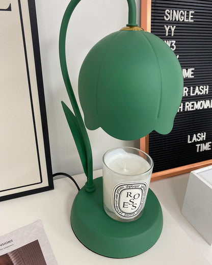 Lampe chauffe-bougie Elodie Lily avec halogène chauffant