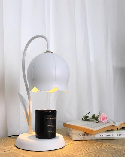 Lampe chauffe-bougie Elodie Lily avec halogène chauffant