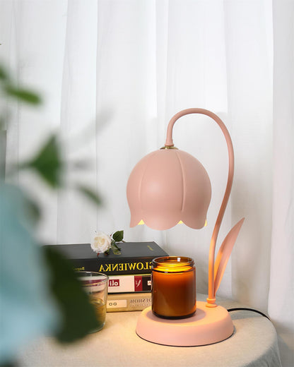 Lampe chauffe-bougie Elodie Lily avec halogène chauffant