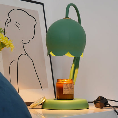 Lampe chauffe-bougie Elodie Lily avec halogène chauffant