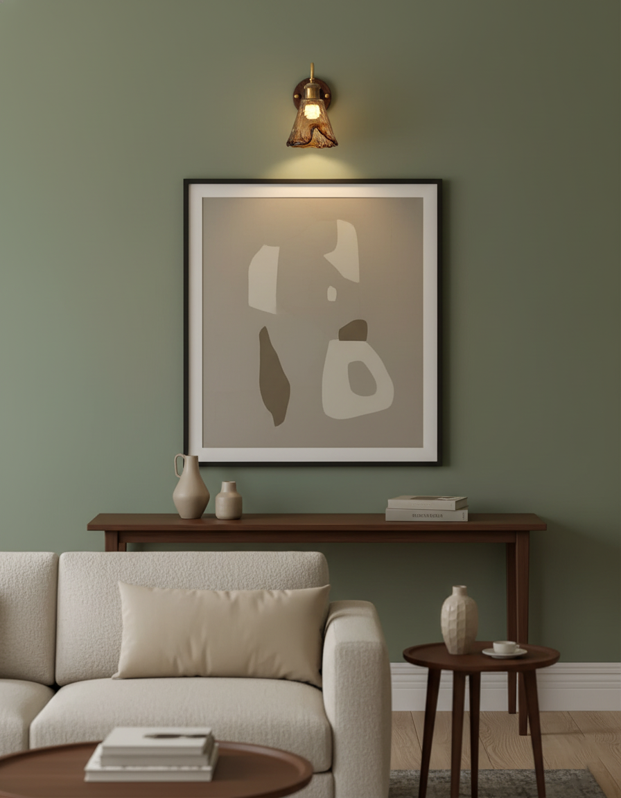 Élodie Nalia Applique Murale en Métal et Verre