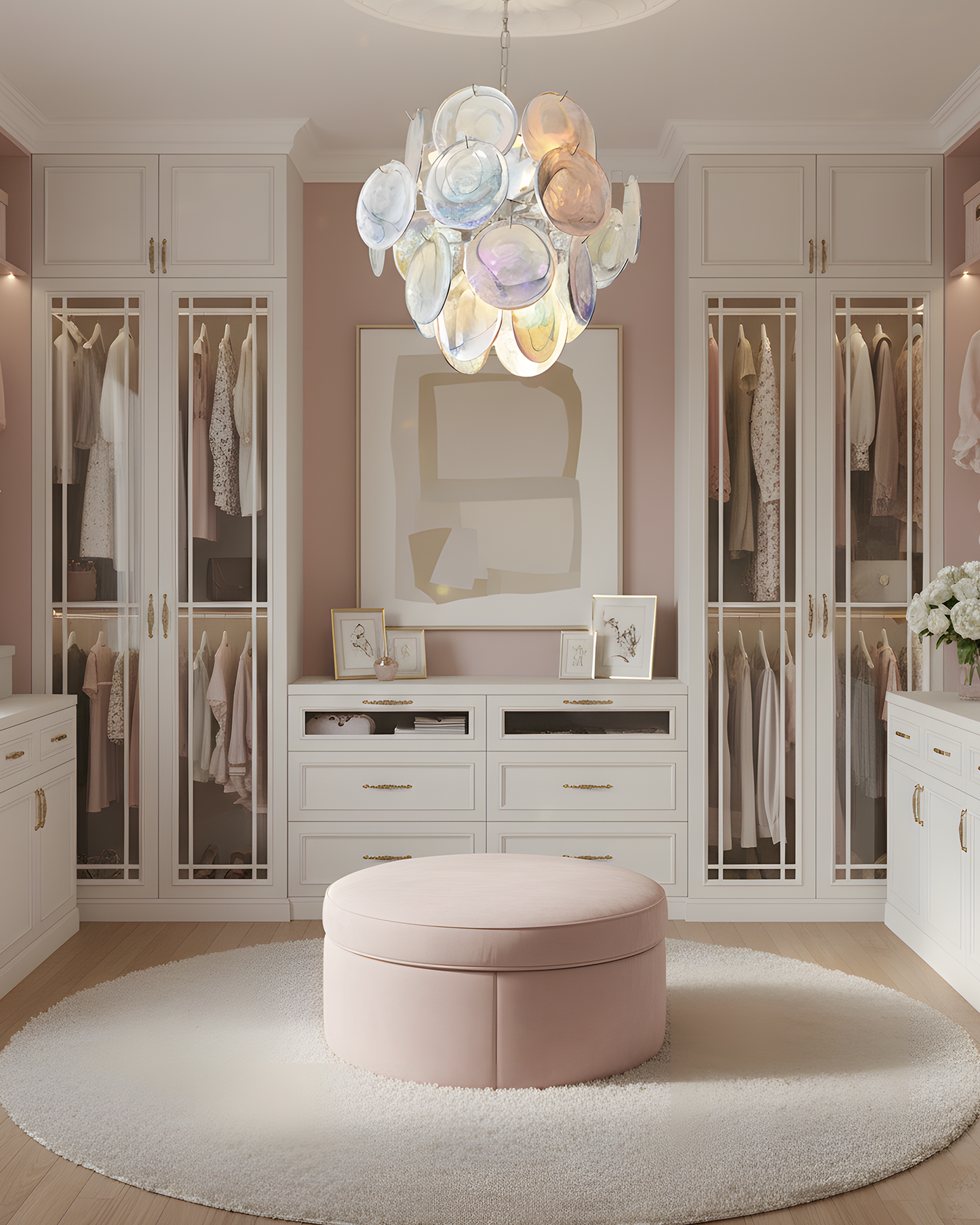Léonie Neuvy Iridescent Glass Chandelier