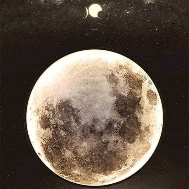 Solène Moon LED Wall Lamp with Modern Circular Design