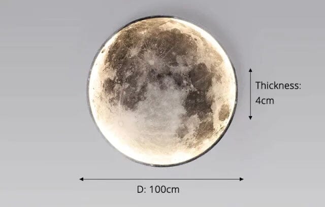 Solène Moon LED Wall Lamp with Modern Circular Design
