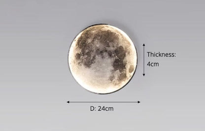 Solène Moon LED Wall Lamp with Modern Circular Design