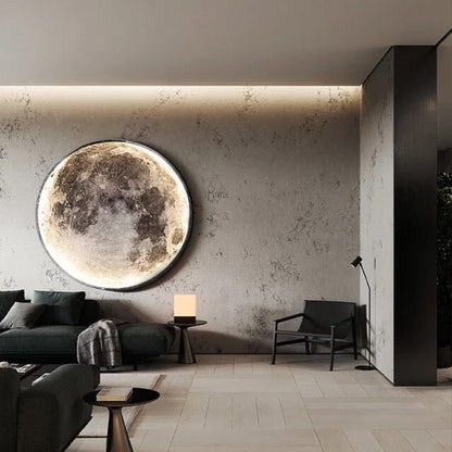 Solène Moon LED Wall Lamp with Modern Circular Design