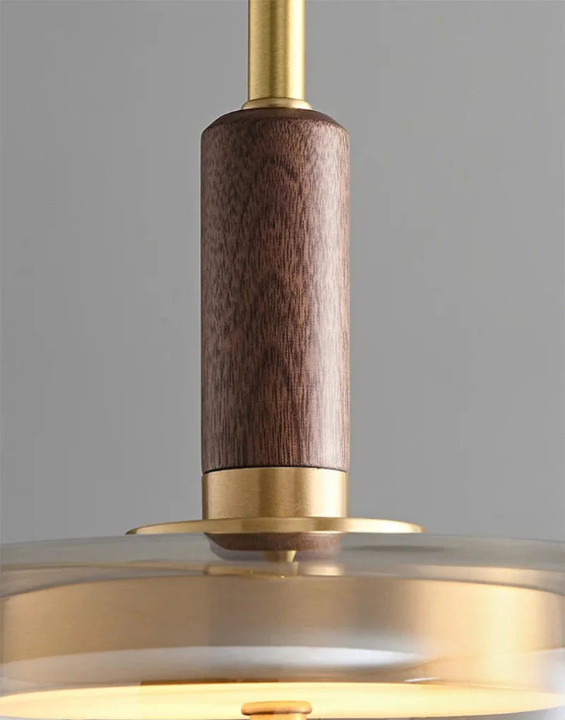 Sophie Nimbus Suspension en verre avec accent cuivré pour plafond
