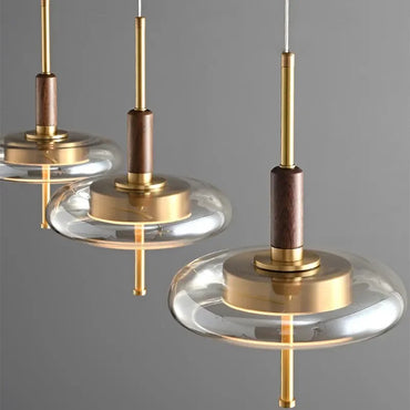 Sophie Nimbus Suspension en verre avec accent cuivré pour plafond