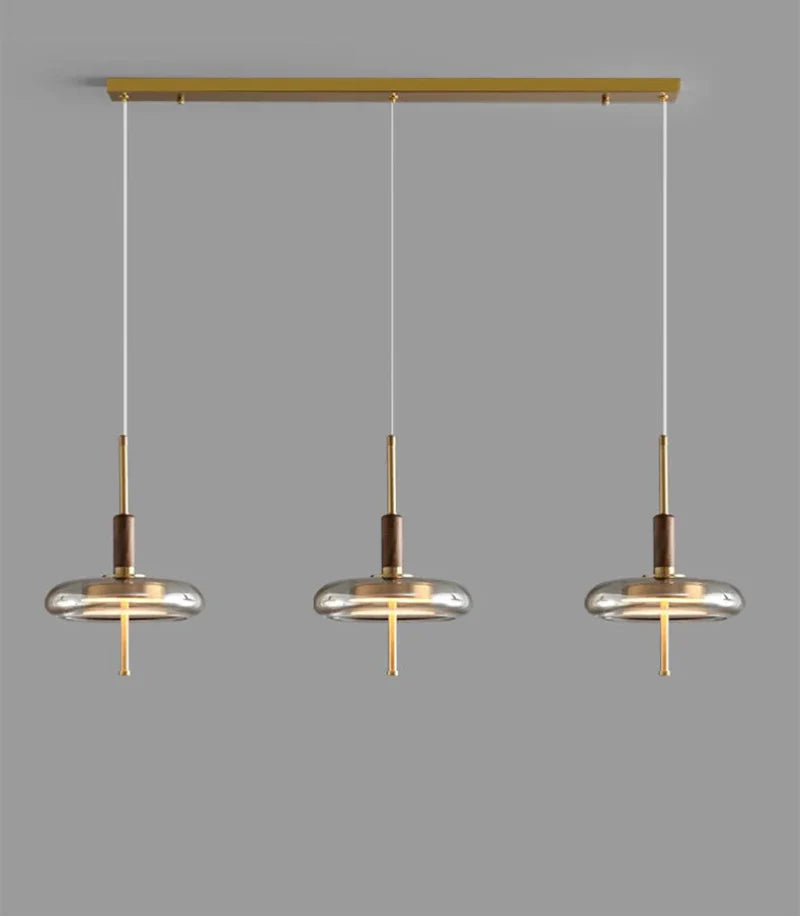 Sophie Nimbus Suspension en verre avec accent cuivré pour plafond