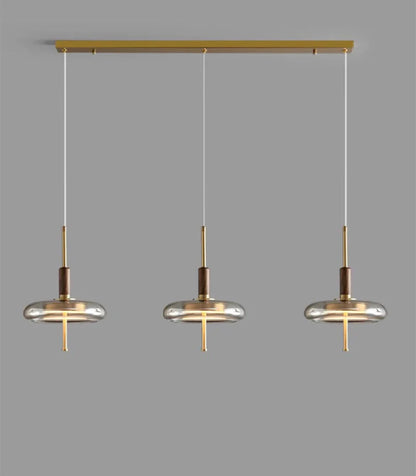 Sophie Nimbus Suspension en verre avec accent cuivré pour plafond