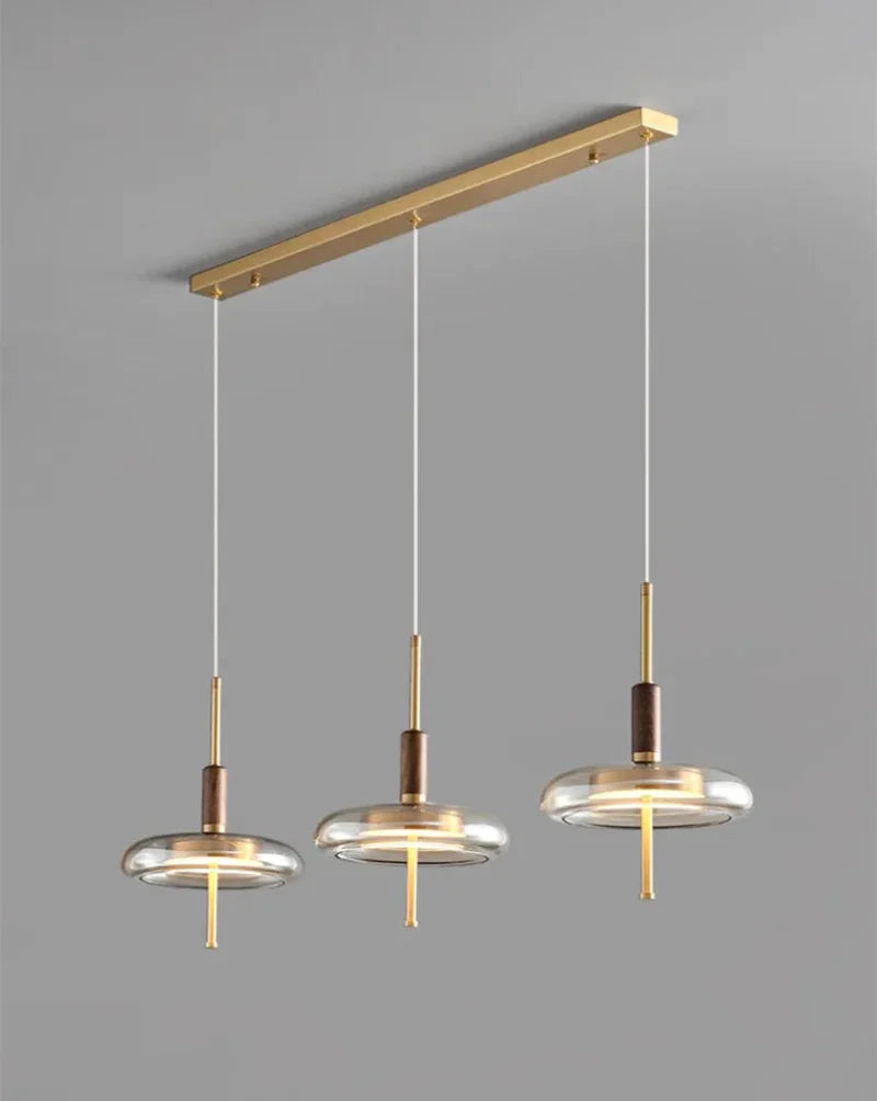 Sophie Nimbus Suspension en verre avec accent cuivré pour plafond
