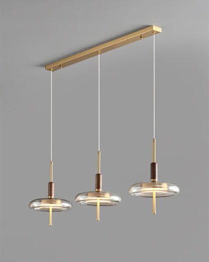 Sophie Nimbus Suspension en verre avec accent cuivré pour plafond