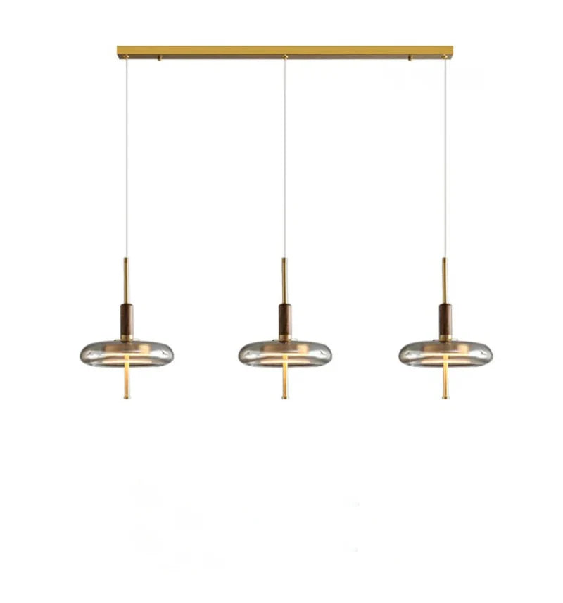 Sophie Nimbus Suspension en verre avec accent cuivré pour plafond