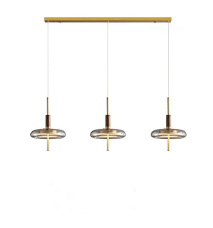 Sophie Nimbus Suspension en verre avec accent cuivré pour plafond