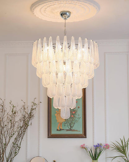 Lustre Thérèse voilé givré chutes de neige