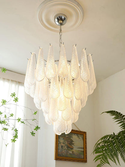 Lustre Thérèse voilé givré chutes de neige