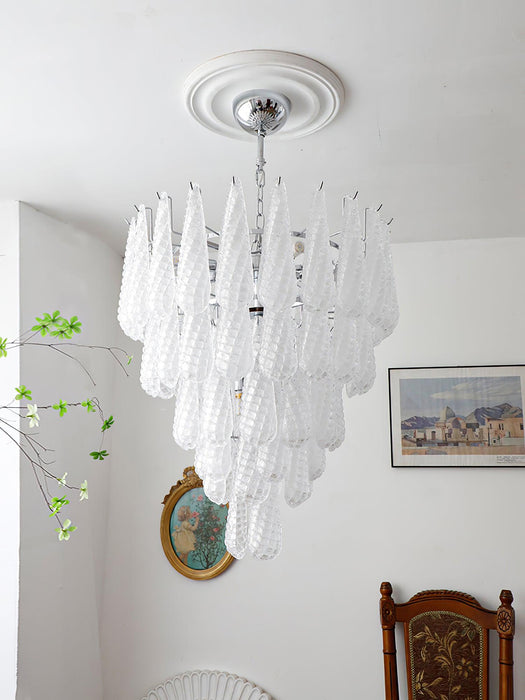 Lustre Thérèse voilé givré chutes de neige