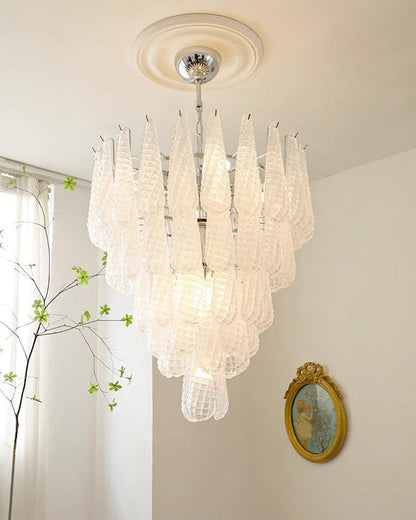 Lustre Thérèse voilé givré chutes de neige