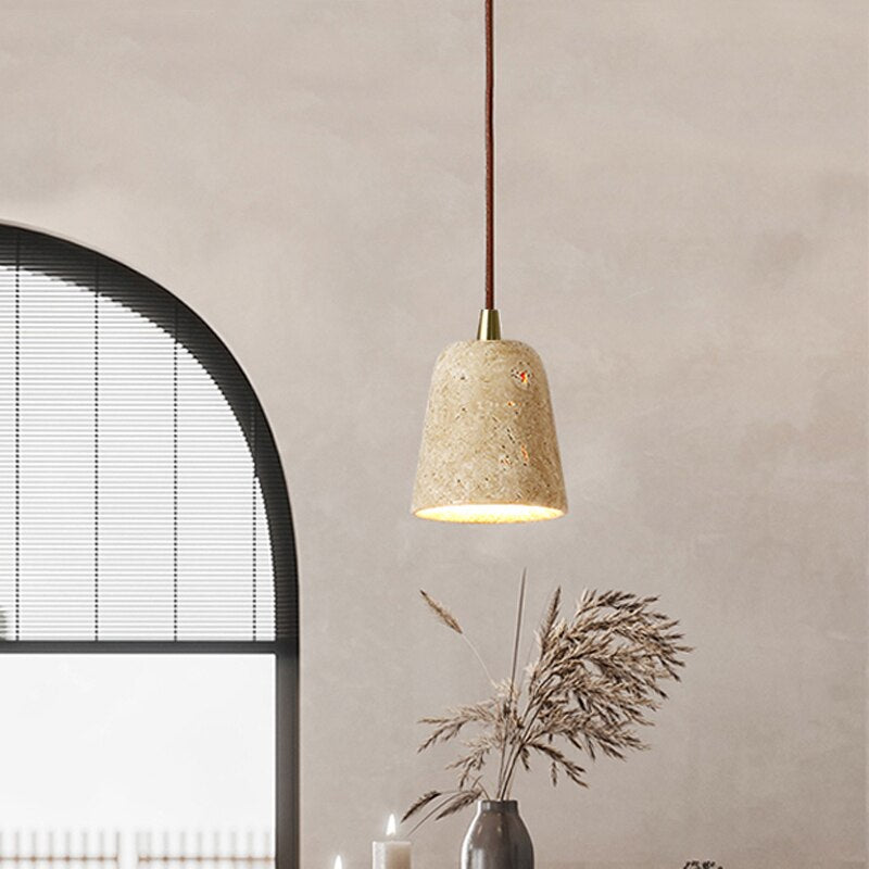 Isabelle Ora Stone Cone LED Pendant Lamp