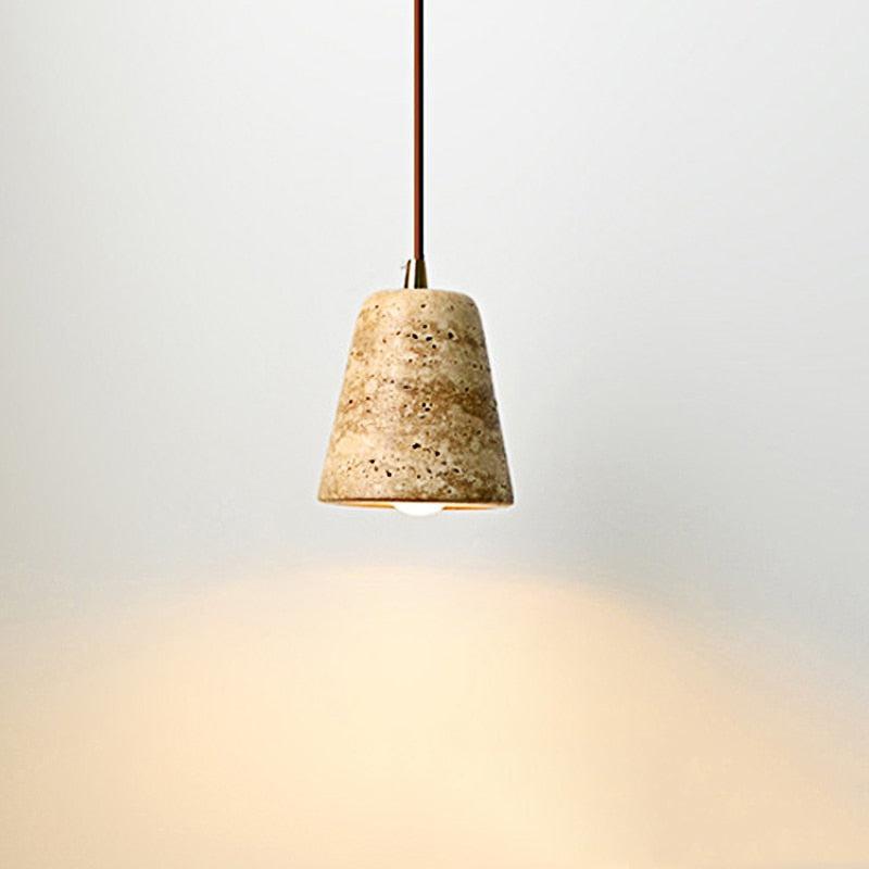 Isabelle Ora Stone Cone LED Pendant Lamp