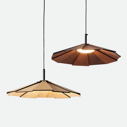 Suspension Élise Origami en bois et bambou
