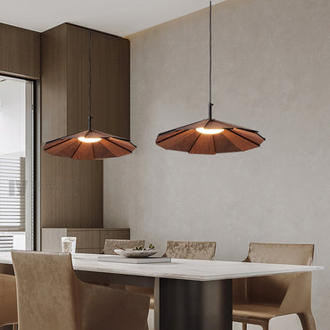 Élise Origami Wood & Bamboo Pendant Lamp