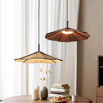 Suspension Élise Origami en bois et bambou