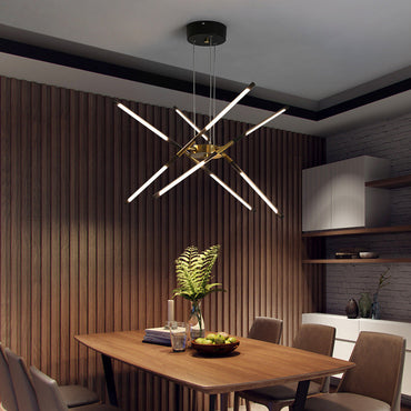 Sophie Suspension Moderne Verre Métal LED Luxe Or Multi-Lumières Chandelier