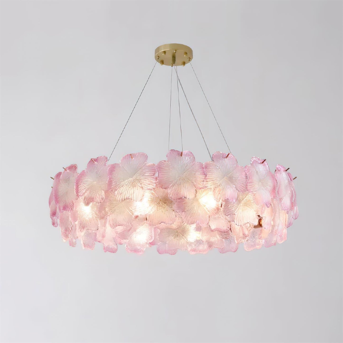 Lustre à pampilles étagé floral Aurélie Rose