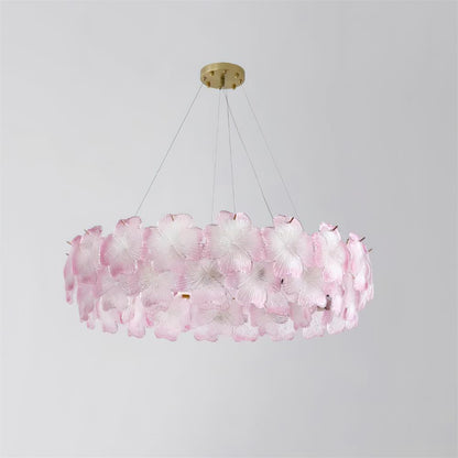 Lustre à pampilles étagé floral Aurélie Rose