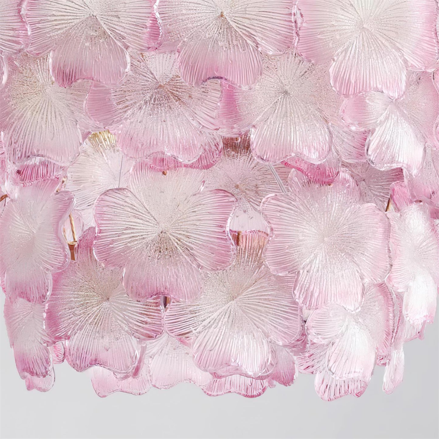Lustre à pampilles étagé floral Aurélie Rose
