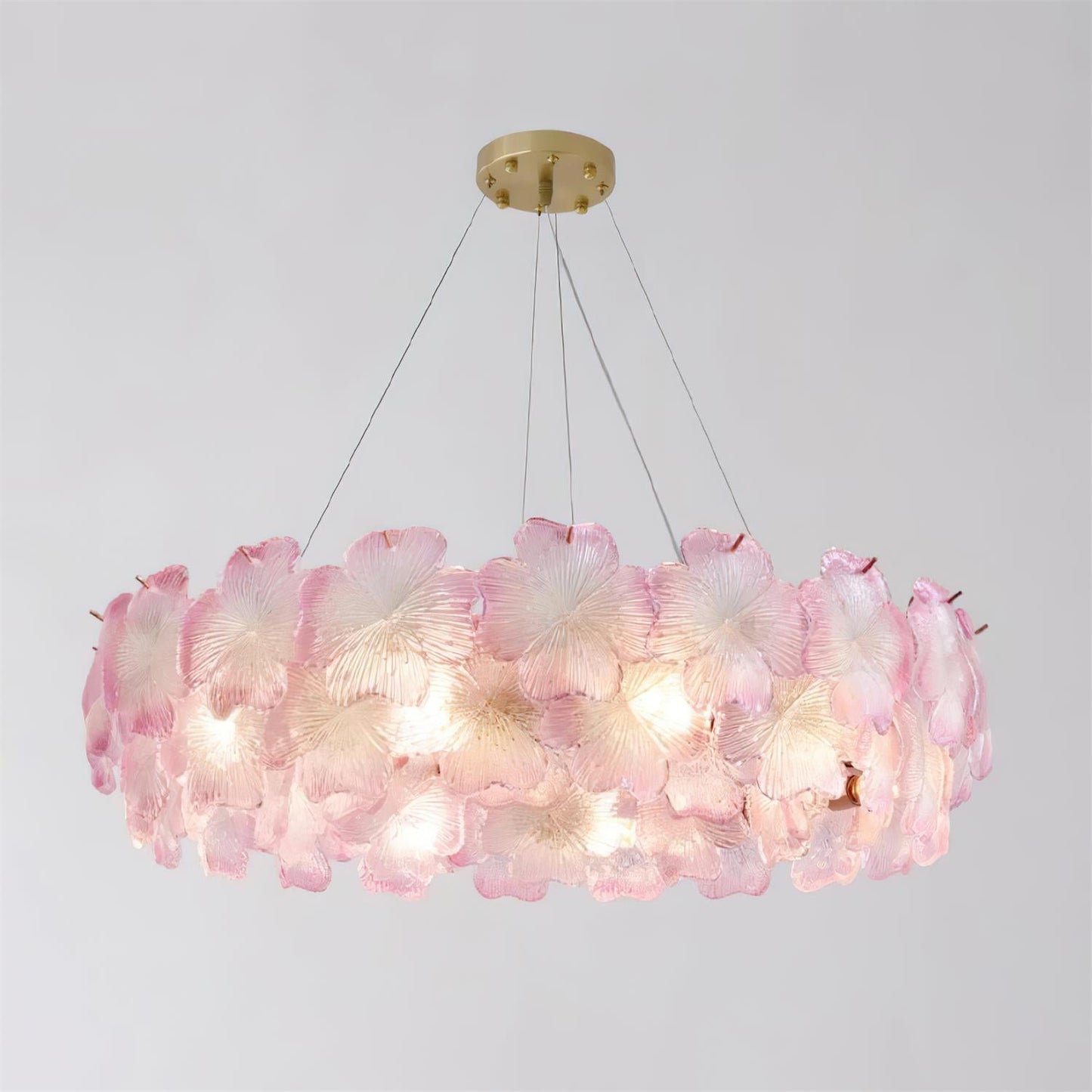 Lustre à pampilles étagé floral Aurélie Rose