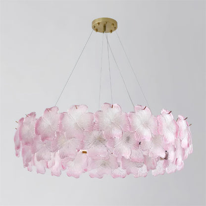 Lustre à pampilles étagé floral Aurélie Rose