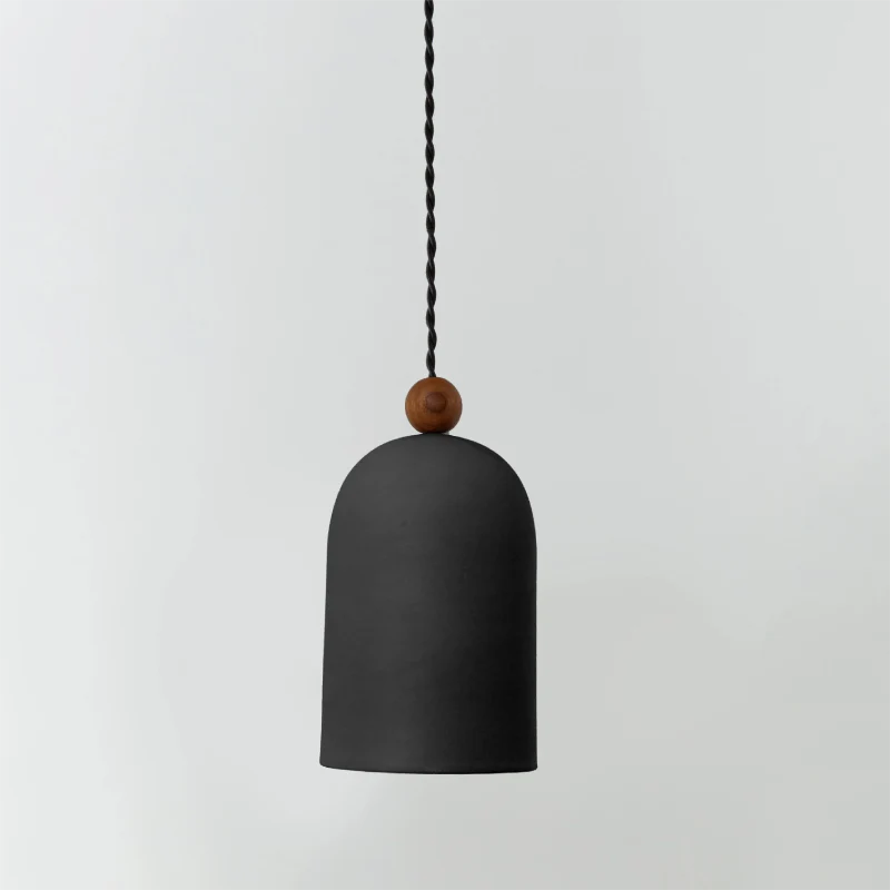 Suspension Sophie Plume Noyer Lampe de Plafond en Laiton