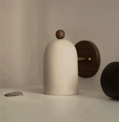 Suspension Sophie Plume Noyer Lampe de Plafond en Laiton