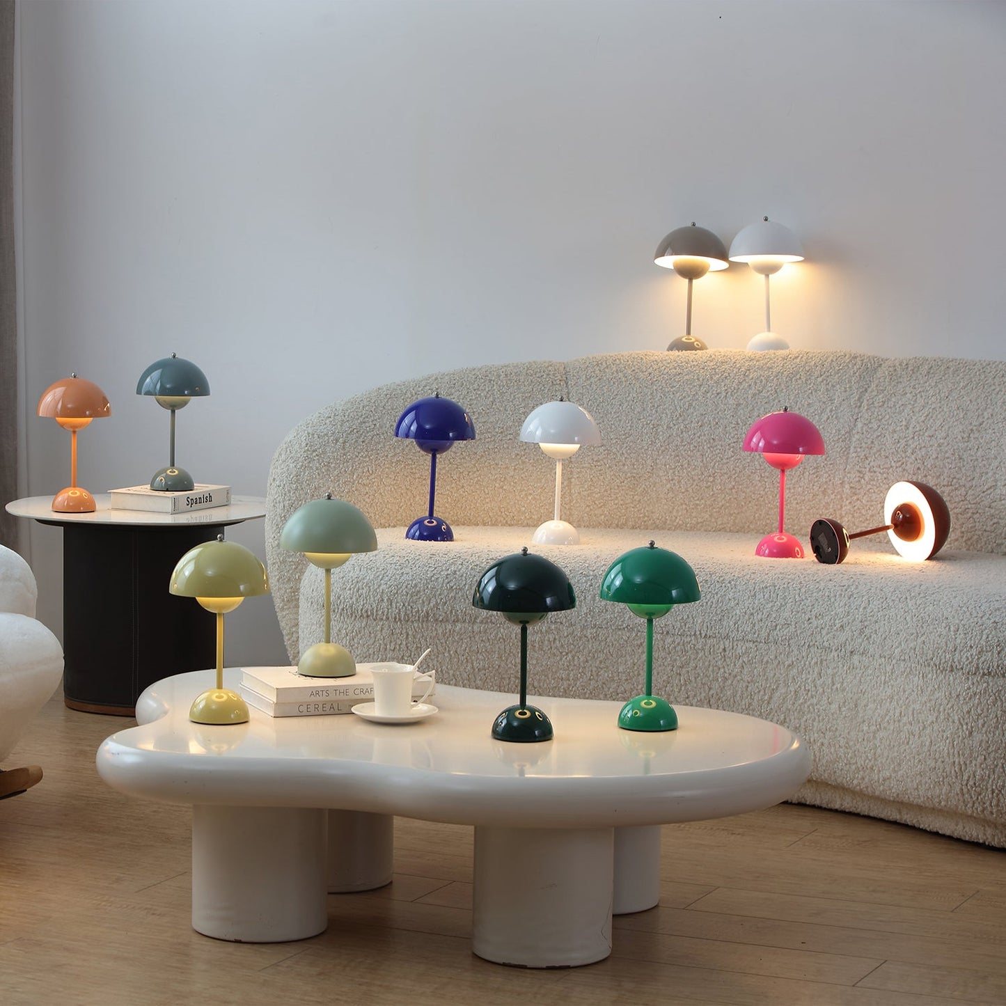 Élodie Rechargeable LED Desk Lamp with Double Sphere Design