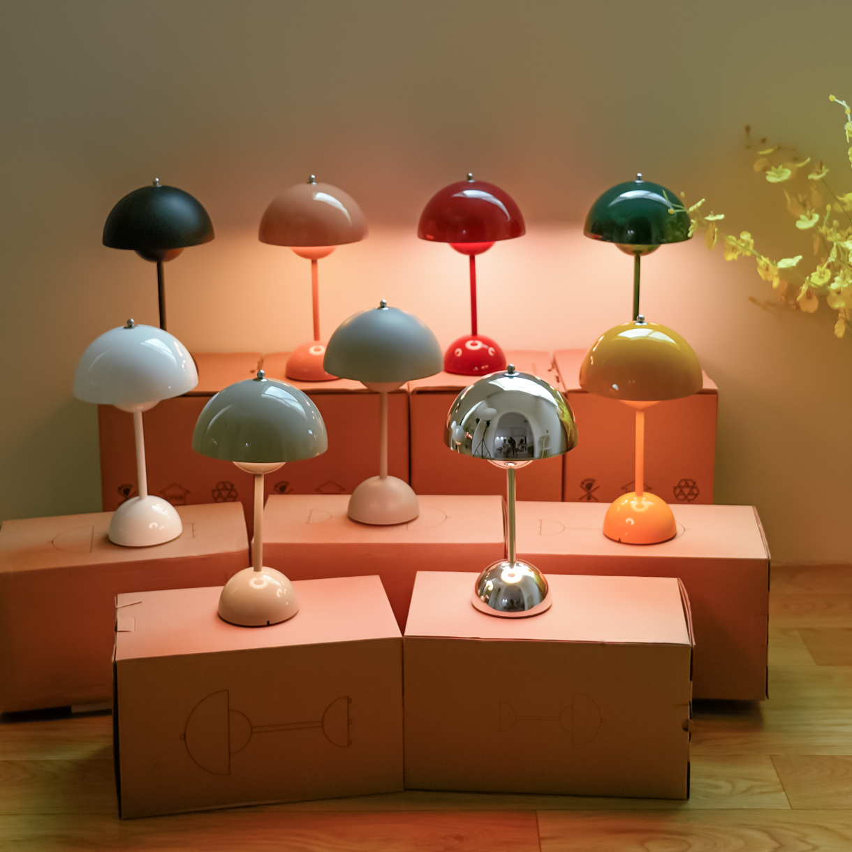 Élodie Rechargeable LED Desk Lamp with Double Sphere Design