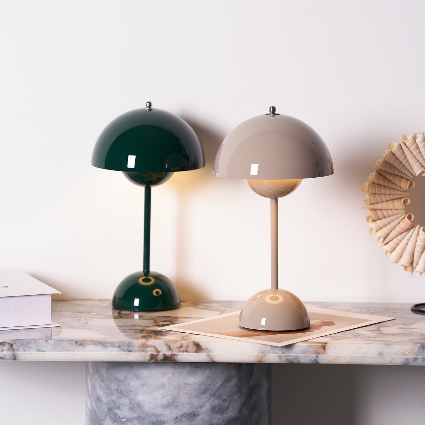 Élodie Rechargeable LED Desk Lamp with Double Sphere Design