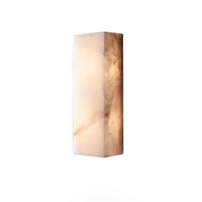 Élodie Rectangular Alabaster Wall Sconce with LED Glow