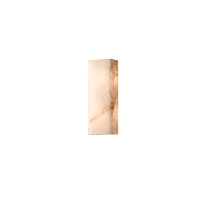 Élodie Rectangular Alabaster Wall Sconce with LED Glow