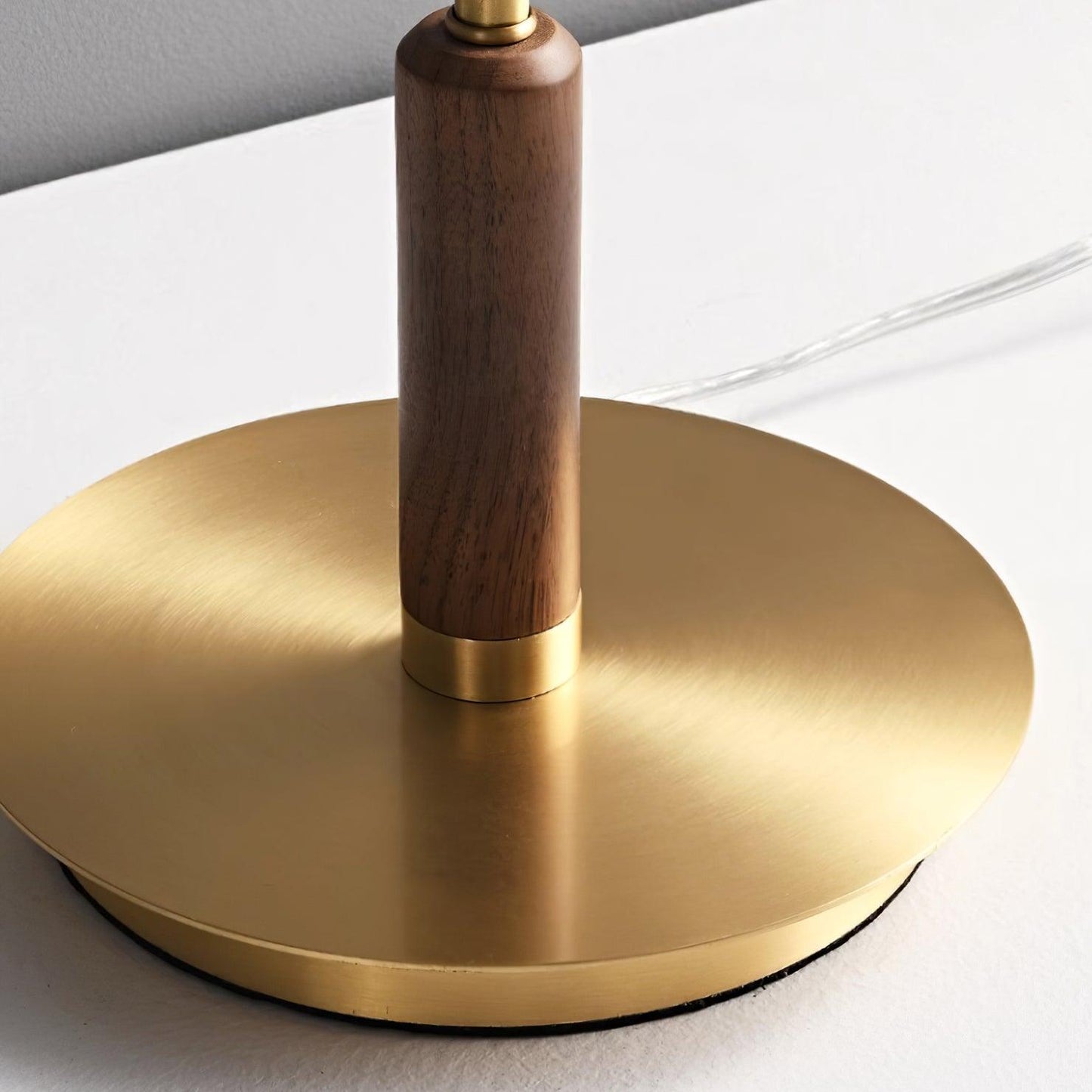 Auriane Glass LED Table Lamp with Brass Base Design