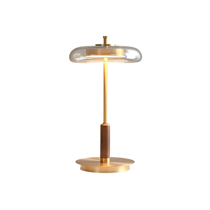 Auriane Glass LED Table Lamp with Brass Base Design