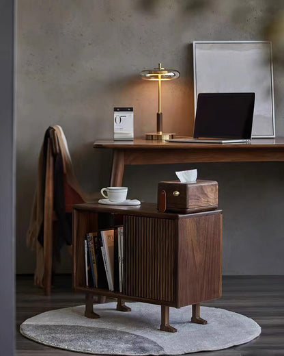 Auriane Glass LED Table Lamp with Brass Base Design