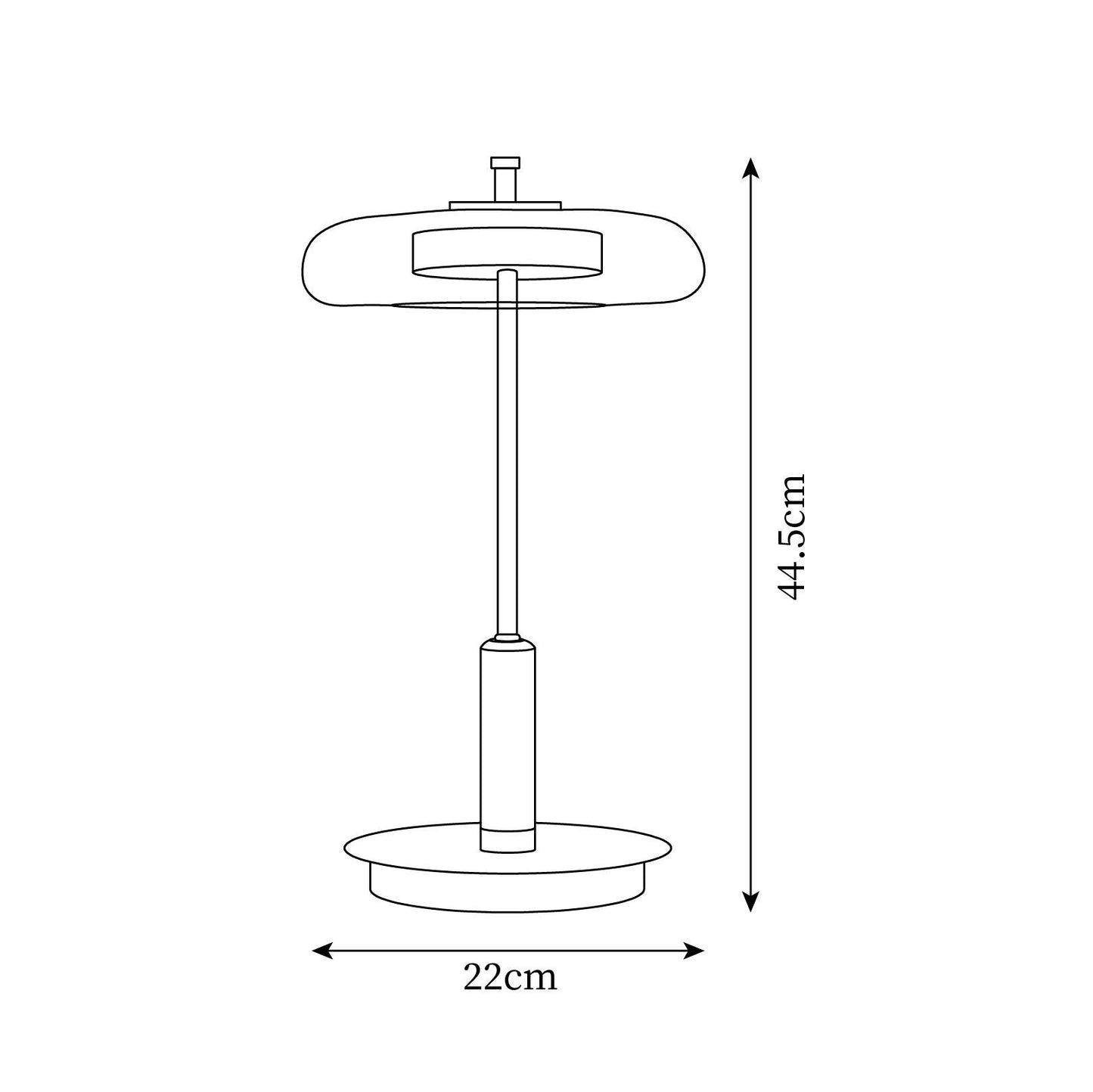 Auriane Glass LED Table Lamp with Brass Base Design