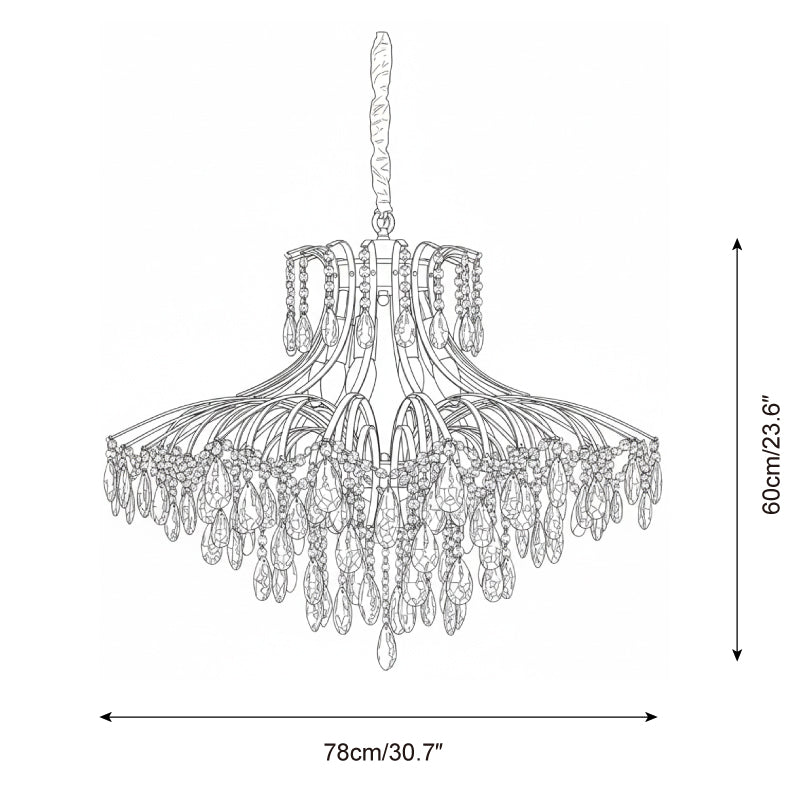Lustre Célestine Cristal Glycine Cascade