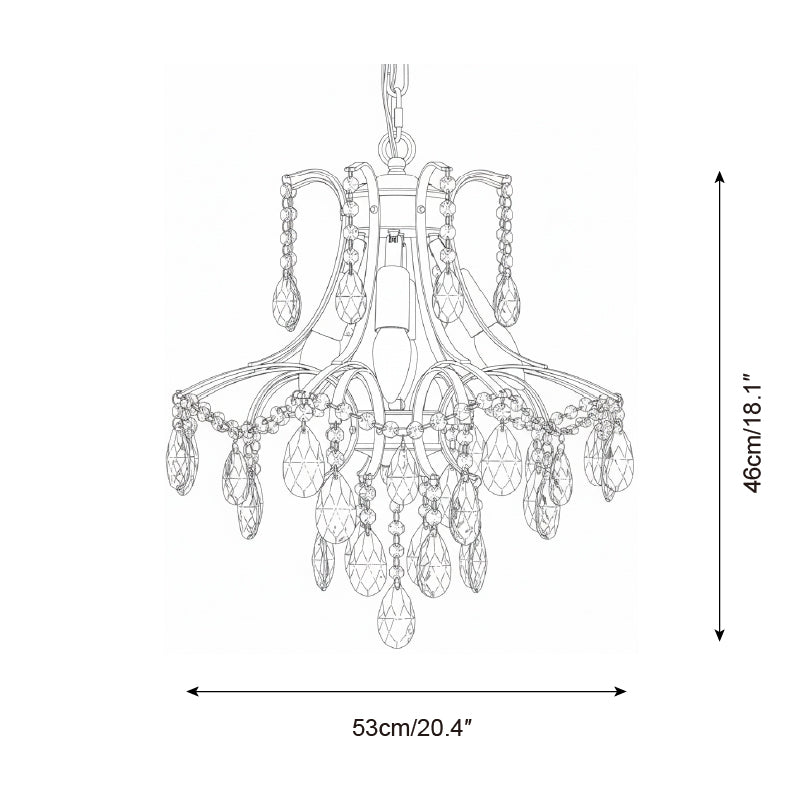 Lustre Célestine Cristal Glycine Cascade
