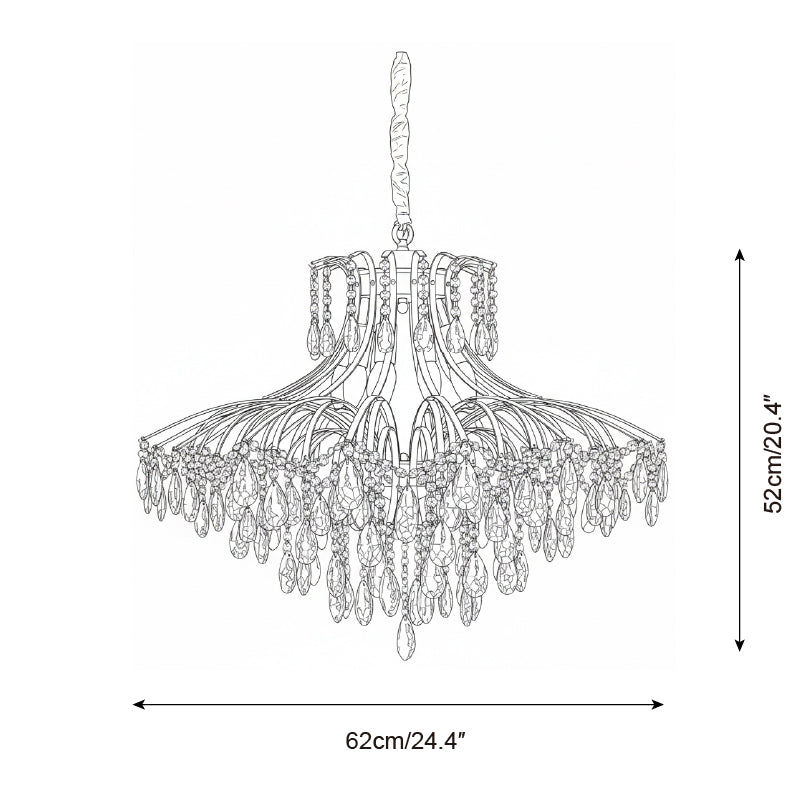 Lustre Célestine Cristal Glycine Cascade